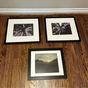 Series of 3 Black Framed Wall Art Pieces